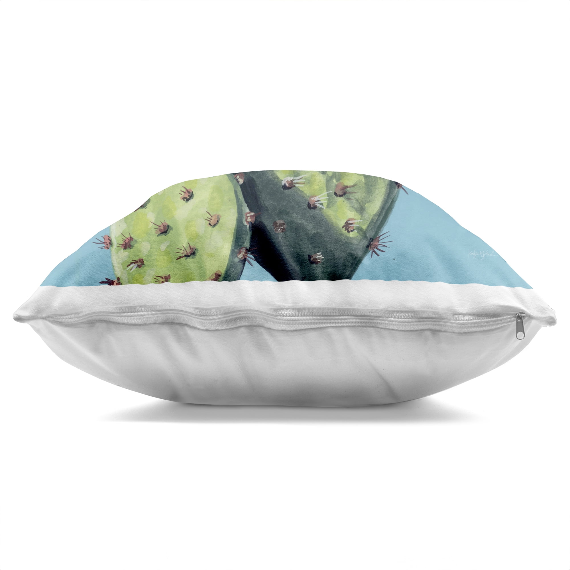 Stupell Industries Yellow Bird on Cacti Bloom Decorative Printed Throw Pillow, design by Kate Jarvik Birch