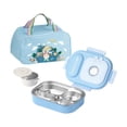 thumbnail image 1 of Lipstore Boîte à Lunch Bento Récipient de Préparation de Repas avec Sac Fourre-Tout Boîte à Collation Bento Récipient Alimentaire Bleu 4 Compartiments, 1 of 8