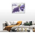 thumbnail image 3 of Lavender Flower Canvas Art - Purple Bathroom Wall Decor - Farmhouse Style - 16"x12" Framed, 3 of 5