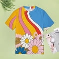 thumbnail image 4 of Nostalgic Vintage Floral T Shirts Basic T-Shirt Short Sleeve Ladies Tee Shirt Summer Graphic Clothing, 4 of 6