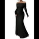 thumbnail image 1 of Vestido Ajustado de Larga con Hombros Descubiertos para Mujer, Elegante Vestido para Cóctel o Fiesta Negro XXL, 1 of 9