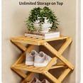 thumbnail image 6 of The 9-Tier No-Assembly Bamboo Rack, 2026 New 9 Tier Bamboo Shoe Rack, Vertical Foldable Shoe Storage Organizer for Small Spaces, Tall Narrow Shelf for Entryway, Closet, Bedroom, 6 of 8