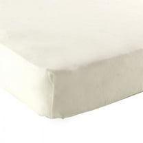 Luvable Friends Baby Fitted Crib Sheet, Ecru Solid, One Size