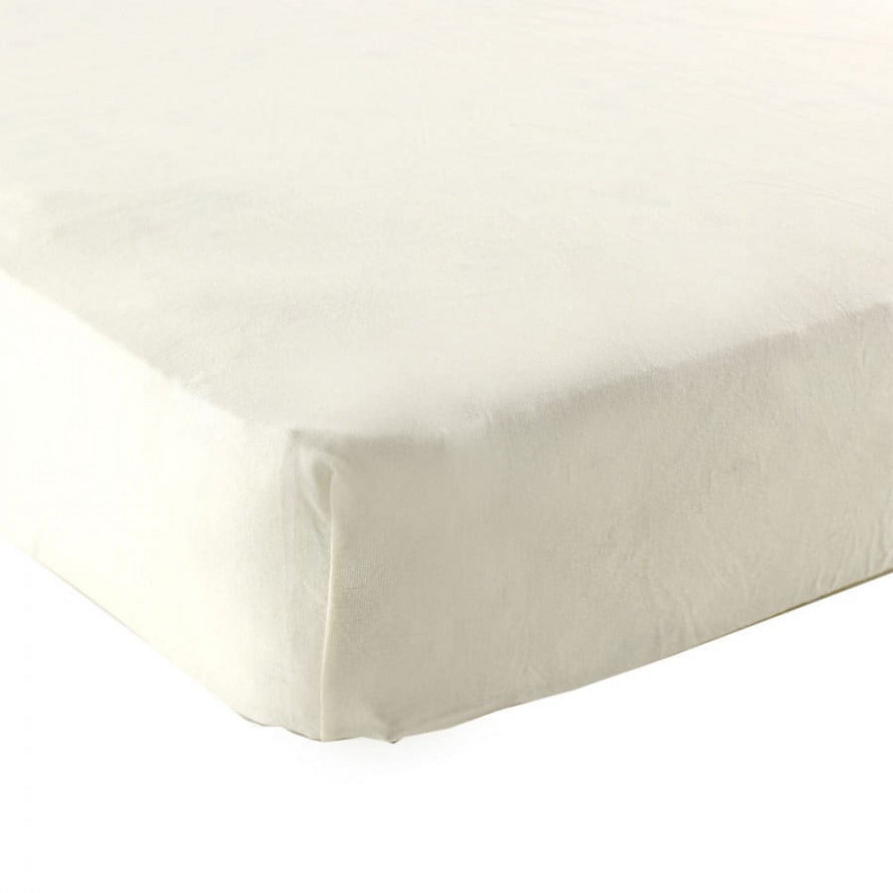 Luvable Friends Baby Fitted Crib Sheet, Ecru Solid, One Size