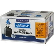 50 Pack 35" x 50" 3.0 Mil Black Oxo-Biodegradable Garbage Bags