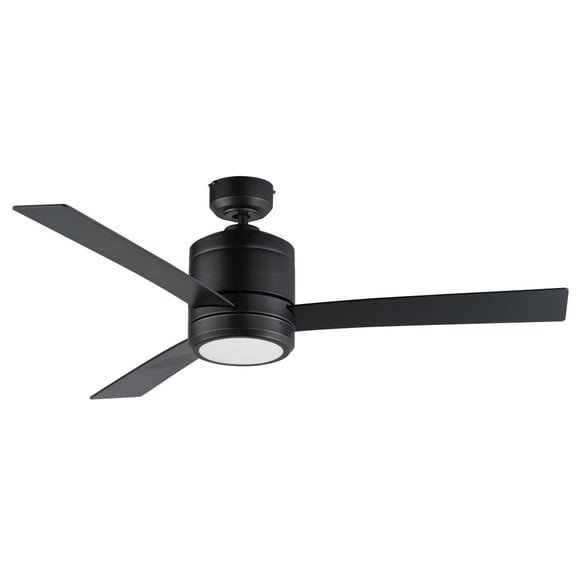88816BK Maxim Lighting Tanker - 52 Inch Outdoor 3 Blade Ceiling Fan with Light Kit-Black Finish