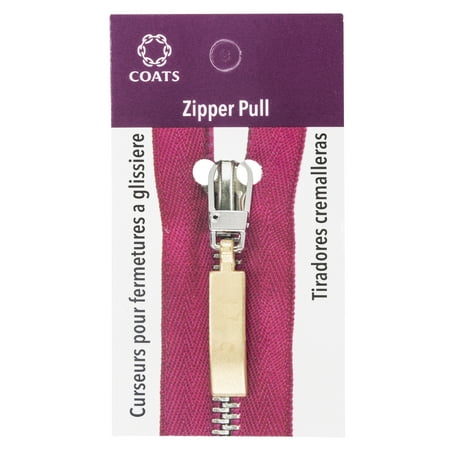 UPC: 0073650014628 | Coats & Clark Zipper Pulls  Metal  Gold Flat Wave