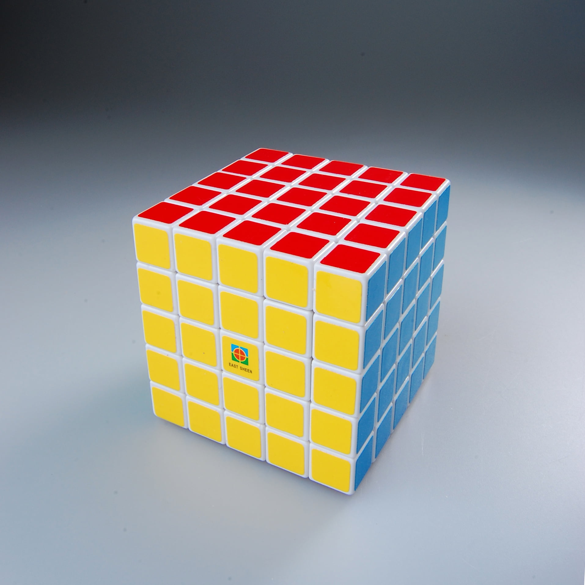 Eastsheen 5x5x5 Brain Teaser Cube Multi-Color Puzzle White Plastic 