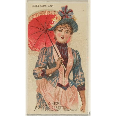 Best Company from the Parasol Drills series (N18) for Allen & Ginter Cigarettes Brands Poster Print (18 x