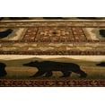 thumbnail image 2 of Designer Home Regal Area Rug 750-01943 Black Bears Lodge Bears Fish 1' 11" x 7' 2" Rectangle, 2 of 4