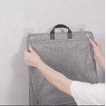 thumbnail image 2 of Cesto de ropa sucia colgante Roofei, para colgar sobre la puerta, organizador de ropa sucia, cesta de malla para colgar en la pared, para baño, armario, dormitorio, color gris, 2 of 7