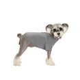 thumbnail image 2 of Gustave Dog Sweater Winter Fleece Clothes Puppy Dog Turtleneck Sweaters Pullover Cold Weather Soft Warm Pet Sweatshirt Outfits with Leash Ring for Small Medium Dogs - Gray, 2XL, 2 of 7