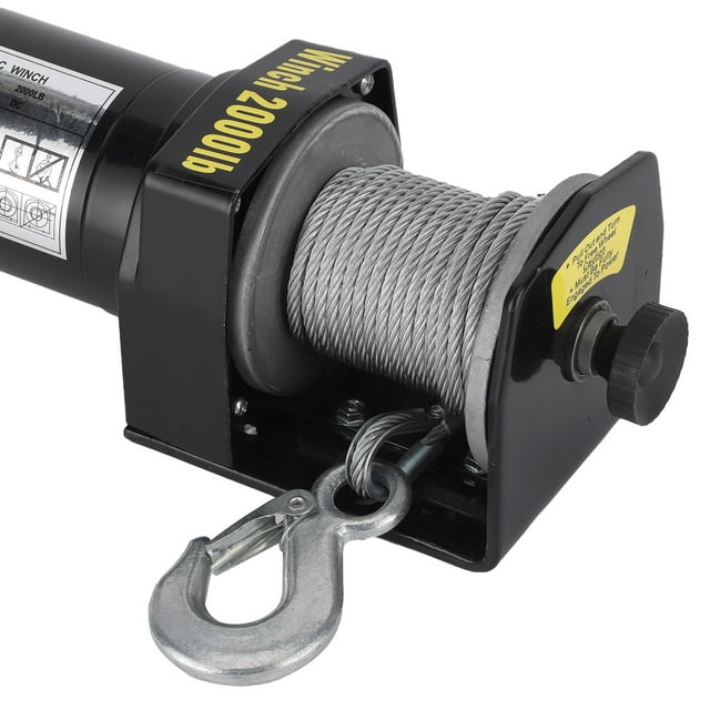Electric Winch, 2000lb Remote Control Off-Road Winch High-Efficiency Winch For ATV UTV Car Truck Boat For All