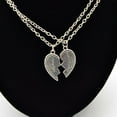 thumbnail image 3 of Soumake 2 Pcs Fashion Best Friends Love Heart Pendant Couple Chain Necklace Jewelry Gift, 3 of 8