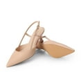 thumbnail image 2 of BURUDANI Women's Slingback Kitten Heels Closed Pointed Toe Low Stiletto Heels Dress Bridal Party Wedding Pumps Shoes, 2 of 6