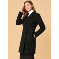 thumbnail image 4 of INSPIRE CHIC Manteau Long d'Hiver à Double Boutonnage à Col Cranté pour Femmes, 4 of 6