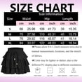 thumbnail image 3 of larppty Women's Multi-Layered Ruffle Skort with Beaded Drawstring - High Waisted Flowy Mini Skort for Country Concert, Golf, Tennis, Teen Girls & Casual Wear（Black， XL）, 3 of 6