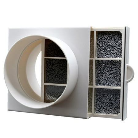 Air Duct Filter System With Pull-Out Sponge Net For PVC PE Pipes Home Ventilation System Washable Air Filter White(110mm)