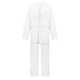 thumbnail image 6 of 3 Piece Outfits Set for Women Long Sleeve Blazer + Cami Tops + Straight Suit Pants Elegant Business Suit Sets, 6 of 6