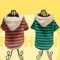 thumbnail image 4 of Striped Pet Hoodie Soft Texture, Warm Dogs Hooded Sweatshirt with Stripes Pattern - Perfect for Keeping Them Cozy in Autumn, 4 of 8