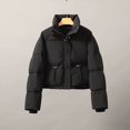 thumbnail image 2 of Vedolay Parkas for Women Slim Coat Trench Jacket Long Parka Overcoat Outwear Black,L, 2 of 3