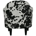 thumbnail image 3 of Fox Hill Trading Julian Mid-Century Accent Chair, Black Cowhide, 3 of 5