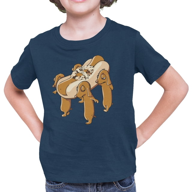Playera Perrito Caliente Meme Mascotas Perros Niño Once Playera manga corta
