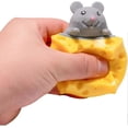 thumbnail image 2 of Cheese Toy Squeeze Cheese Rat Stress Ball Mice In Cheese Toy Anxiety Relief Sensory Toy Squish Mouse Toys, 2 of 5