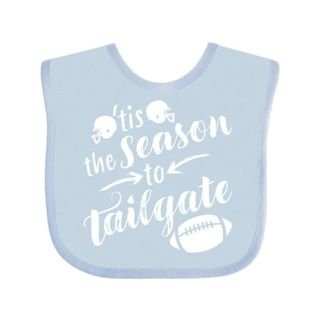 

Inktastic Tis the Season to Tailgate with Helmets and Football Gift Baby Boy or Baby Girl Bib