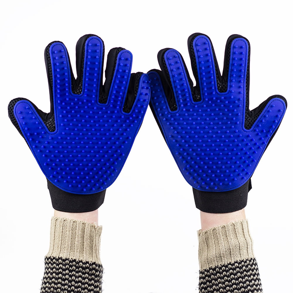 Pet Grooming Gloves Deshedding Mitt to Brush and Remove Pet Hair