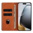 thumbnail image 3 of Leather For Apple iPhone 16 Plus 6.7-inch Case , RFID Blocking,Flip Color blocking Wallet Leather Case With Card Holder Magnetic Closure Shockproof Kickstand Protective Phone Cases Cover,Black, 3 of 9