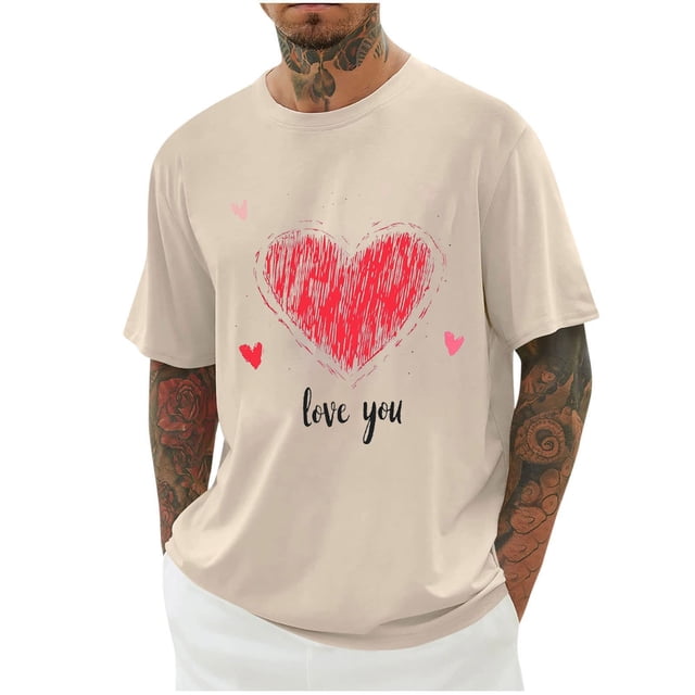 Camisas de Manga Larga para Hombres Imprimir Casual Cuello Redondo Blusa de Manga Corta, Camisas de Lino para Hombres