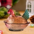 thumbnail image 1 of Plato de de pollo, plato de postre de mesa, elegante recipiente de vidrio para refrigerios, para despensa, café, mesa de comedor, hogar, boda Estilo B, 1 of 8