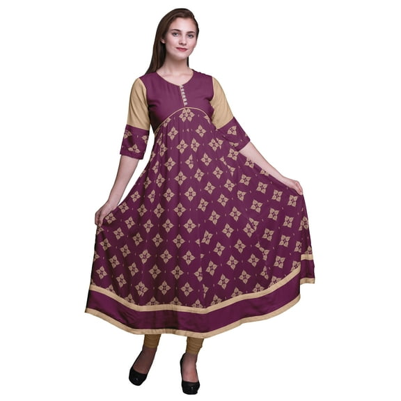 Bimba A Line Indian Kurti Printed Anarkali For Women Tunic Ethnic Kurti