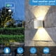 thumbnail image 2 of Aplique de pared LED de 12 W para interior y exterior, resistente al agua IP65, 960 lm, moderno aplique de aluminio, regulable, blanco frío de 6500 K [blanco], 2 of 5