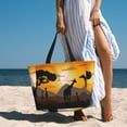 thumbnail image 6 of Balery Giraffes Of The African Savannah Beach Travel Bag - Water-Resistant, Large Capacity Lightweight Tote with 7 Pockets for Women and Men - Perfect for Beach, Pool, Gym, and Travel, 6 of 7