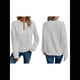thumbnail image 2 of Sudadera de Cuello en V para Mujer, Larga, Estilo Jersey M, 2 of 5