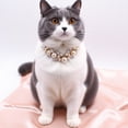 thumbnail image 4 of Dog Collar Gold Chain Necklace with Diamonds for Small Medium Puppy Stainless Steel Adjustable Pet Jewelry Accessories,White Size S, 4 of 5
