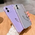 thumbnail image 6 of Compatible with iPhone 11 Case Cute, Glitter Bling Plating Letter Love Pattern Phone Case for iPhone 11 6.1'' Camera Protective Back Cover for Women Girl-Purple, 6 of 11