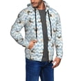 thumbnail image 3 of Zip Up Hoodies for Men - Blue Striped Cute French Bulldog Long Sleeve Comfrt Men'S Fashion Hoodies & Sweatshirts, Jackets for Men Hoodies Pullover Clothing Clothes with Pouch, 3 of 5
