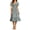 Blue, variant on Levmjia Women's Floral Print Dress Summer Short Sleeve Square Neck Casual Tiered Ruffle Midi Dress with Smocked Waist A Line Swing Dress for Women Vacation