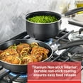 thumbnail image 2 of Signature Non Stick Sauce Pan w/Glass Lid 3 Quart, Oven Broiler Safe 350F, Scratch Resistant, Comfortable handle, Versatile & Convenient, Cookware, Pots and Pans, Dishwasher Safe, Black, 2 of 5