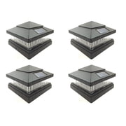 6X6 Solar Post Cap Lights Outdoor, 4 Pack Upgraded Fence Post Solar Lights for 6X6 Posts, Lighting Decor for Garden Deck Patio