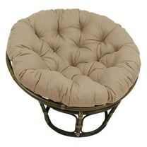 Papasan Cushion 44 Inch, Outdoor Indoor Round Chair Pad - Spun Polyester Tufted Floor Cushion, Sandstone, Fits 42" Frame