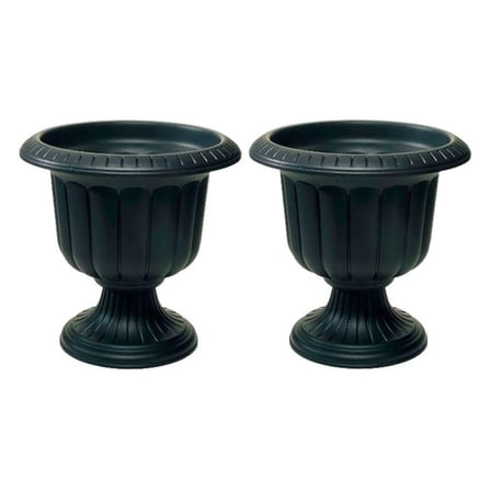 Mfg. # 38198 19" Black Classic Porch Urn Planter - Quantity 2