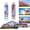 Lavender, Pink, Yellow, variant on General Small Jigsaw Puzzles for Adults Mini Puzzles 150 Pieces Small Puzzles Micro Piece Jigsaw Puzzles Travel Challenging Difficult Puzzles Big Ben Santorini Puzzle 6" x 4", Pack of 3