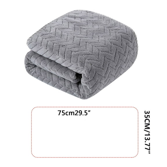 PUREKKI Coral Fleece Bath Towel 75x35cm Super Absorbent Adult Hair Body Towel, Quick Dry Home Beach Striped Cloth, Soft Sensitive Skin Bathing Spa Use