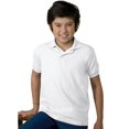 thumbnail image 1 of Hanes Polo en Jersey pour Enfants en Mélange de Coton, TP, Blanc, 1 of 6