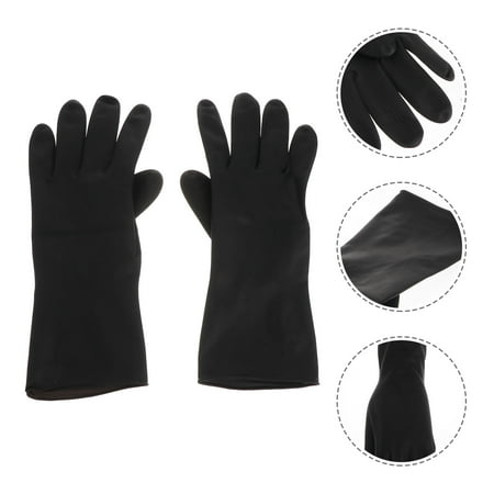 

Non-slip Hair Dye Gloves Wet and Dry Hair Shampoo Barber Gloves Cleaner for Women Men (Black)