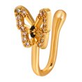 thumbnail image 1 of Visland 1 Pce Pince-Nez Anti-Déformation Incrusté Sûr Sans Perçage Forme U Faux Anneau de Nez Bijou Féminin, 1 of 7
